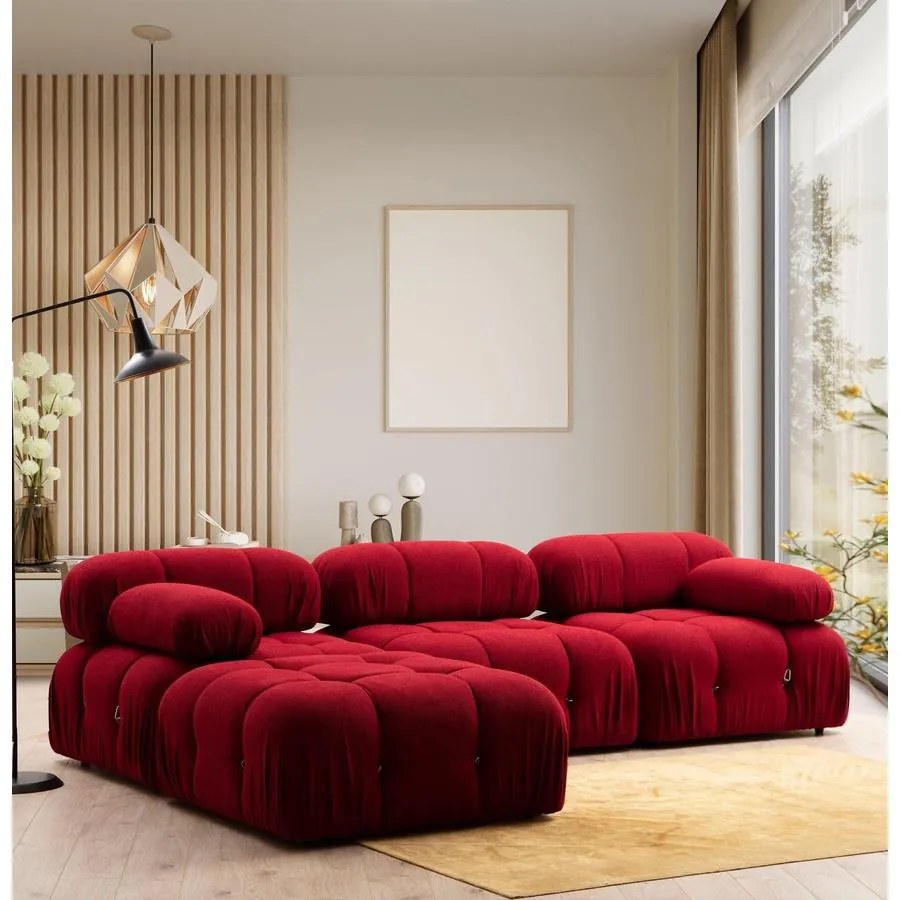 Sarokkanapé Bubble ( L1-O1-1R -Puf) - Red