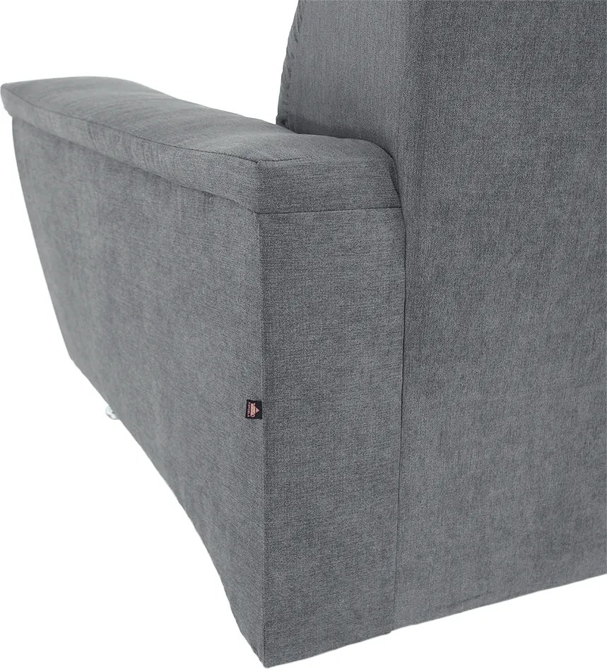 Kinyitható ülőgarnitúra, szürke szövet, balos, SANTIAGO