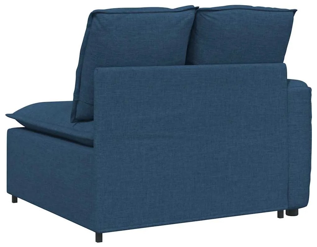 kék moduláris kanapé karfás végmodul párnákkal 100 cm