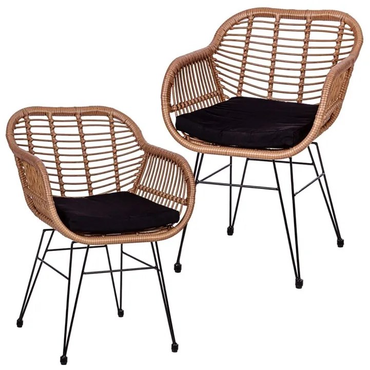 STILISTA Kerti készlet 2 székből világosbarna