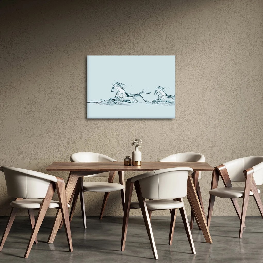Kép - Vízcseppekből álló lovak (70x50 cm)