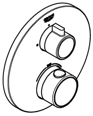 GROHE 24075000 - GROHTHERM termosztátos zuhanycsaptelep, fényes króm