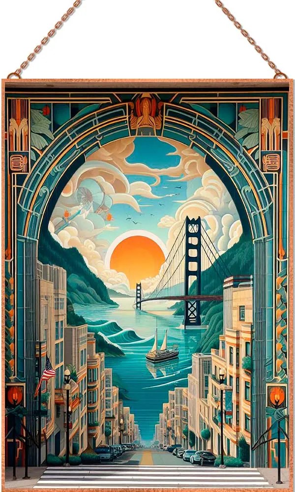 San Francisco 3 üvegkép, falikép