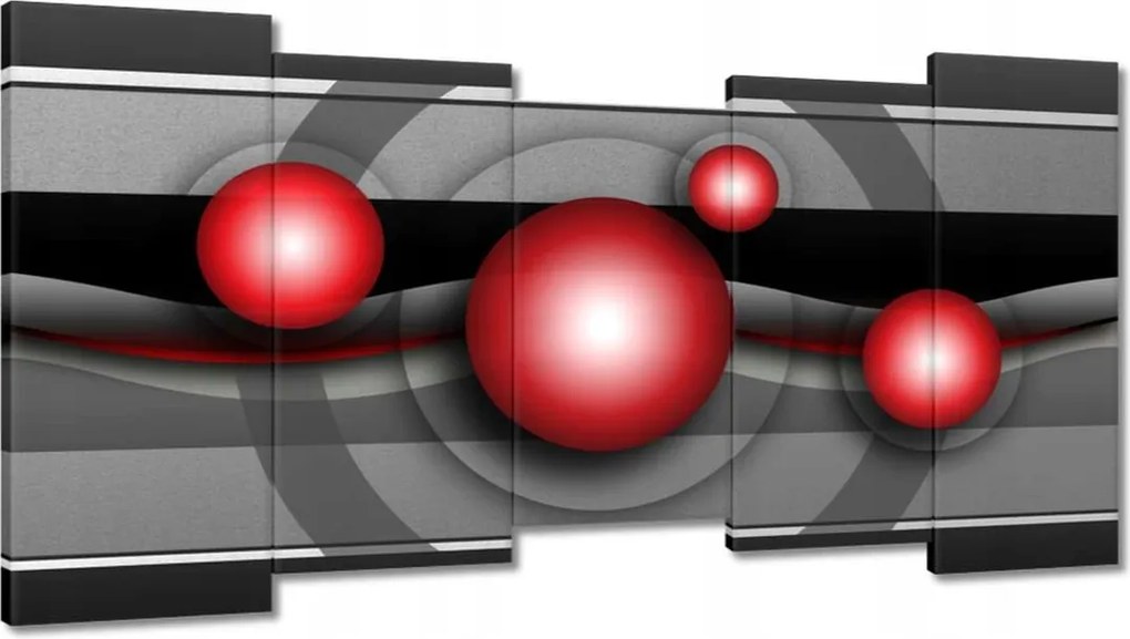 Vászonkép 150x80 Piros gömbök Absztrakt