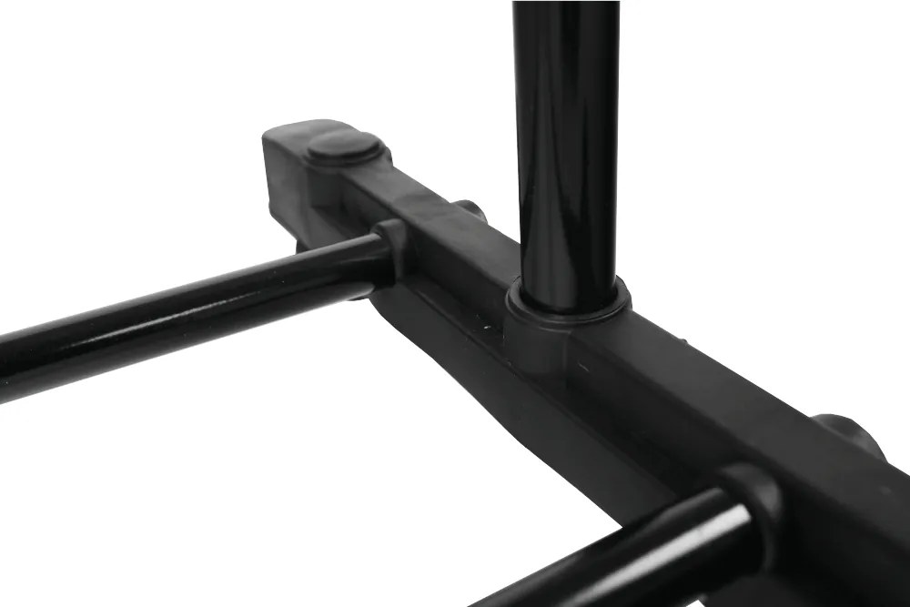 Görgős ruhaálvány, rozsdamentes fém/fekte műanyag, DOLFO NEW