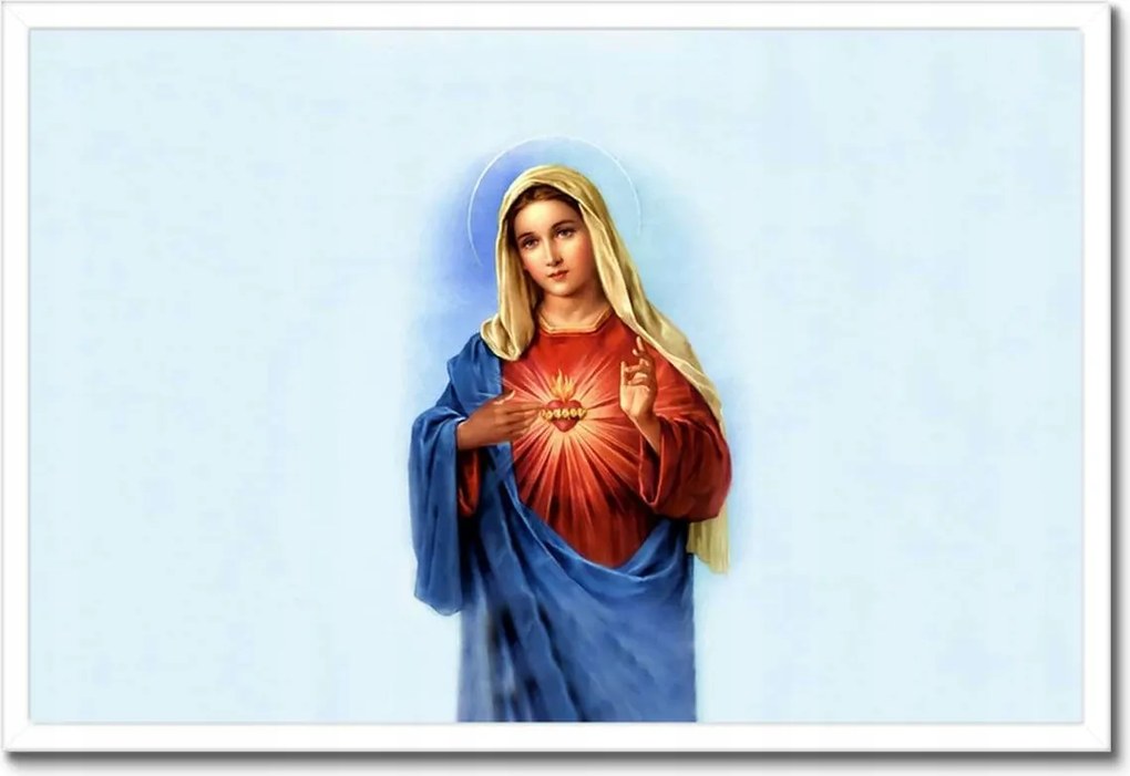 Poszterek keretben 60x40 Szűzanya szív