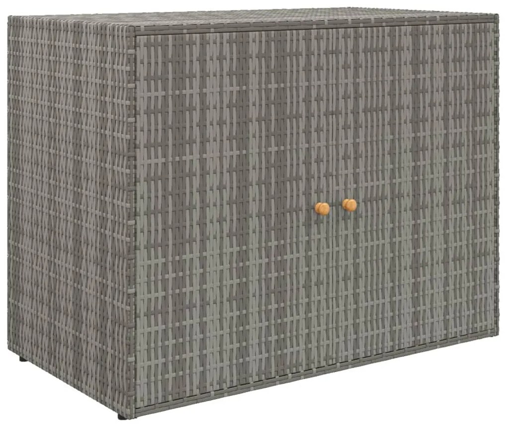 Szürke polyrattan kerti tárolószekrény 100 x 55,5 x 80 cm