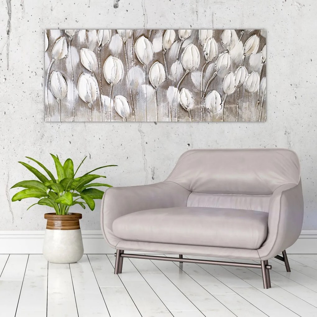 Kép - Strukturált tulipánok (120x50 cm)