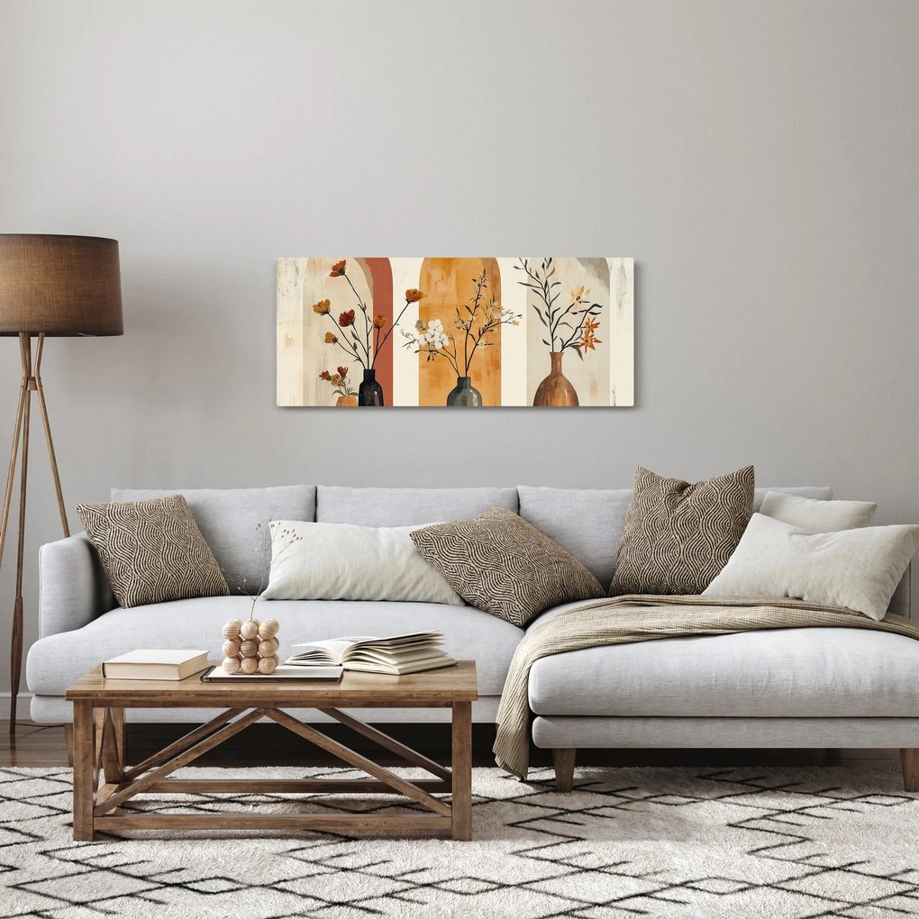 Kép - Vázák boltívekben (120x50 cm)