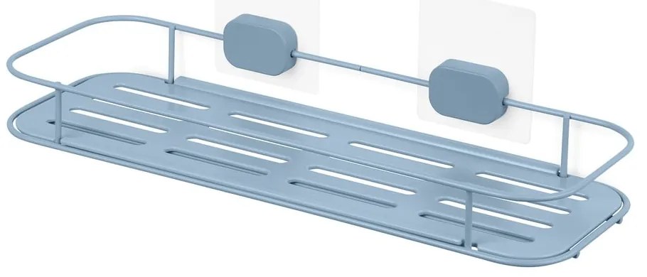 Világoskék öntapadós fém fürdőszobai polc Grena – Compactor