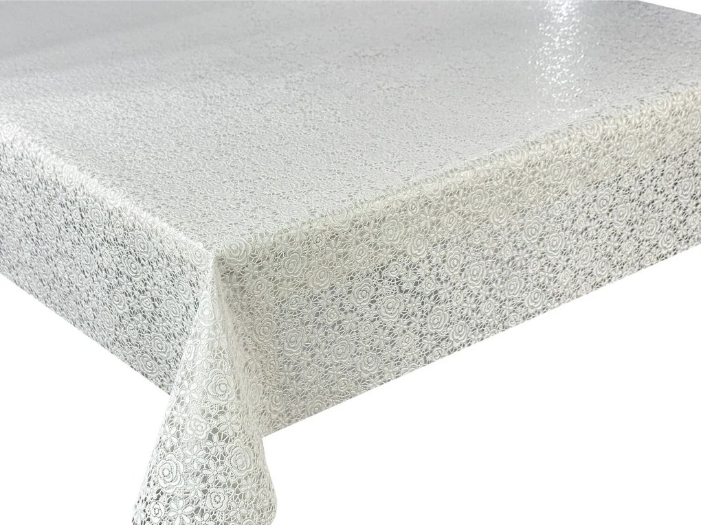 Cerata Csipke Abrosz Csipke méteráru Fehér Virágok 260x137 cm