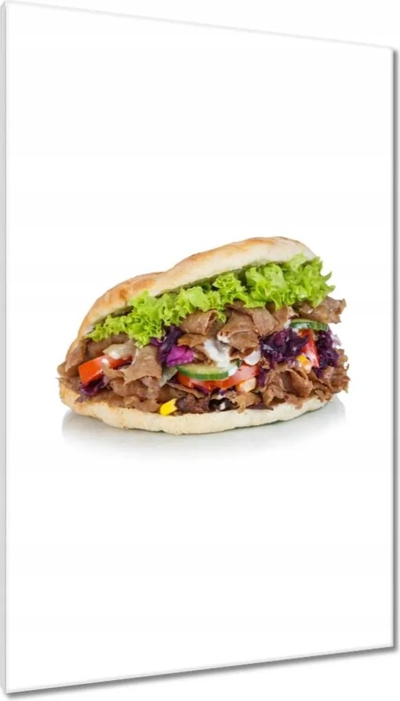 Vászonkép 80x120 Kebab a zsemlében