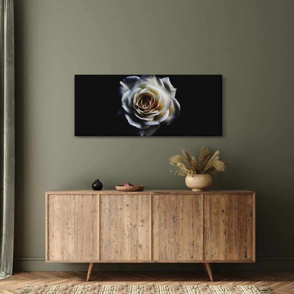 Fehér rózsa képe (120x50 cm)