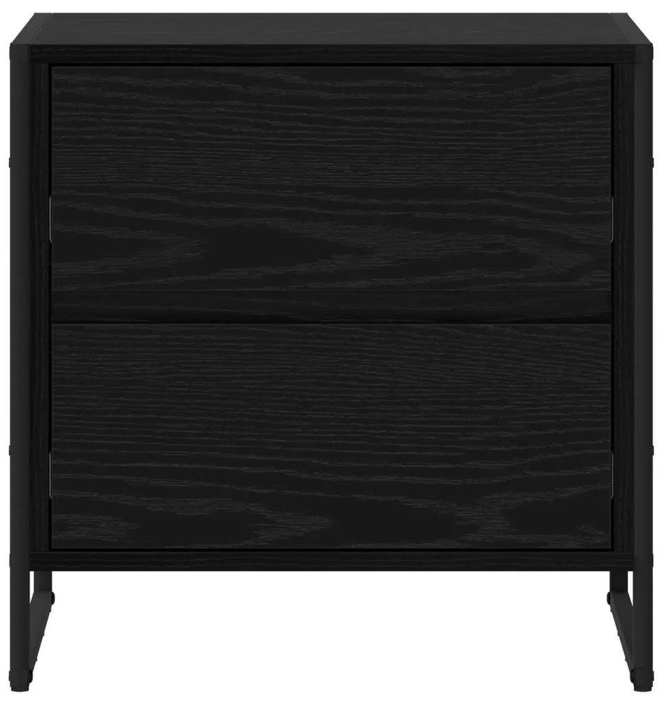 Éjjeli asztal fiókkal Fekete tölgy 50 x 39.5 x 50 cm Faanyag