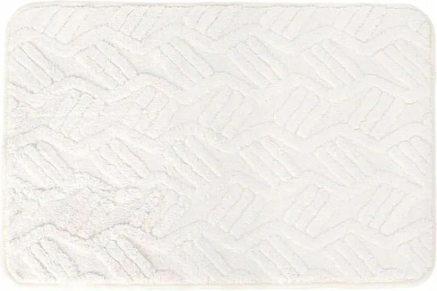 Fürdőszobaszőnyeg Csúszásgátló Puha Bolyhos fehér 40X60CM