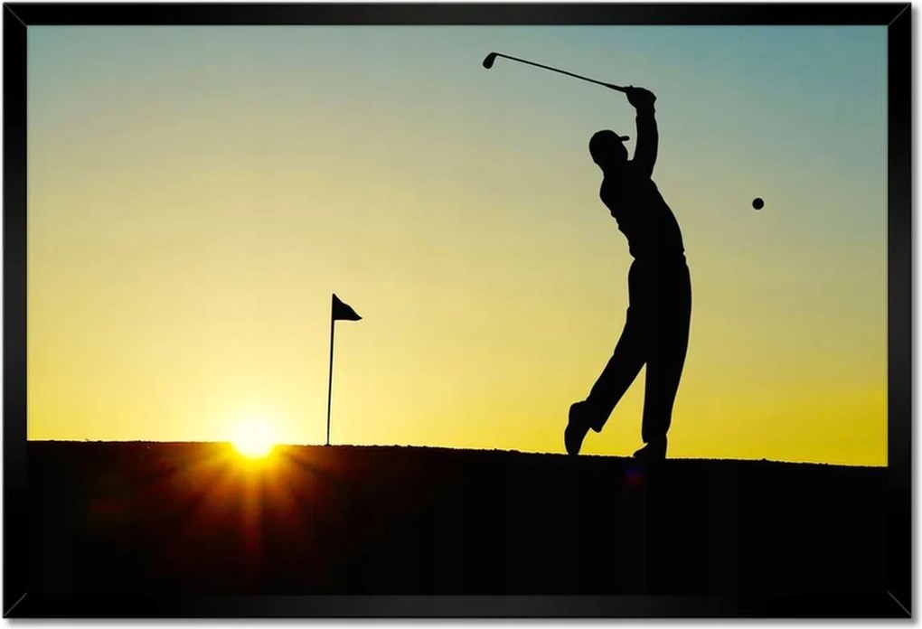 Poszterek keretben 60x40 Golfista Céllövés