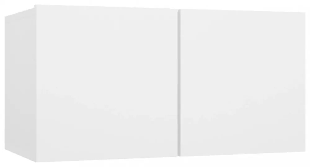 4 db fehér szerelt fa TV-szekrény 60 x 30 x 30 cm