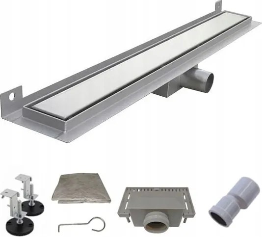 Falra szerelhető lineáris lefolyó 2in1 csempe alá vagy sima Tepe Float 90 cm Alacsony