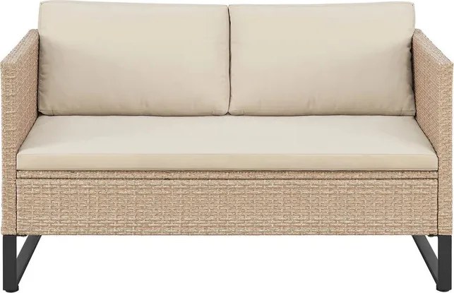 Juskys Santorini rattan kerti bútor szett - krém