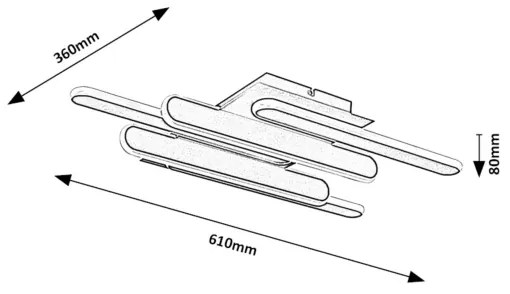 Rabalux 71050 - LED mennyezeti lámpa SINDRI LED/36W/230V