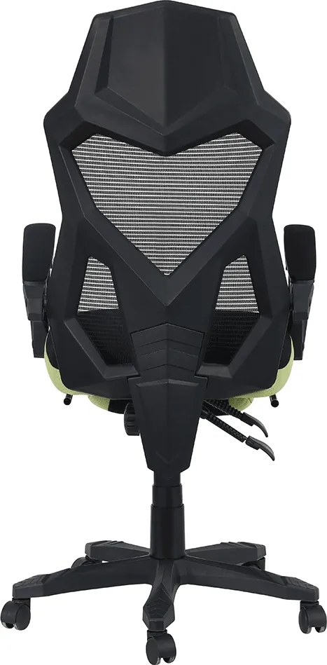 Irodai/gamer szék, fekete/zöld, teherbírás 150 kg, JORIK