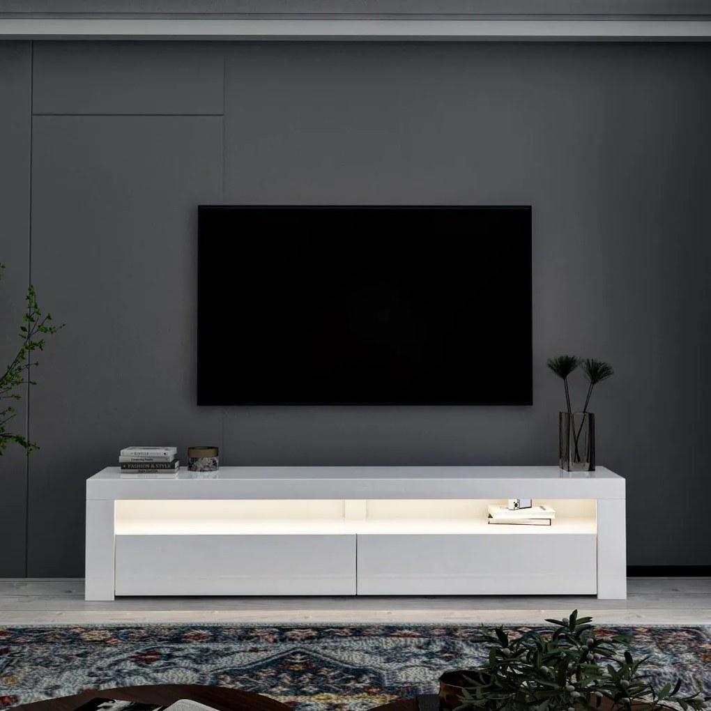 TV-állvány, fehér, 150 cm – TR382NRC1169