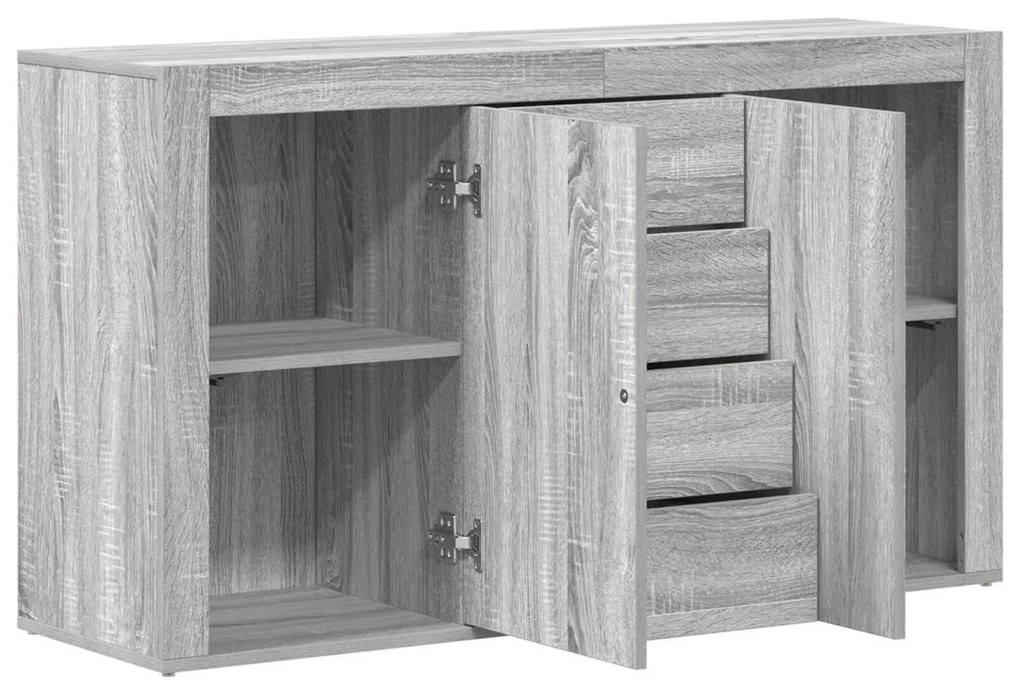 Széf fiókkal Szürke sonoma 120 x 36 x 69 cm Faanyag