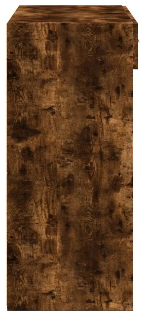 füstös tölgy színű szerelt fa magasszekrény 80 x 42,5 x 124 cm