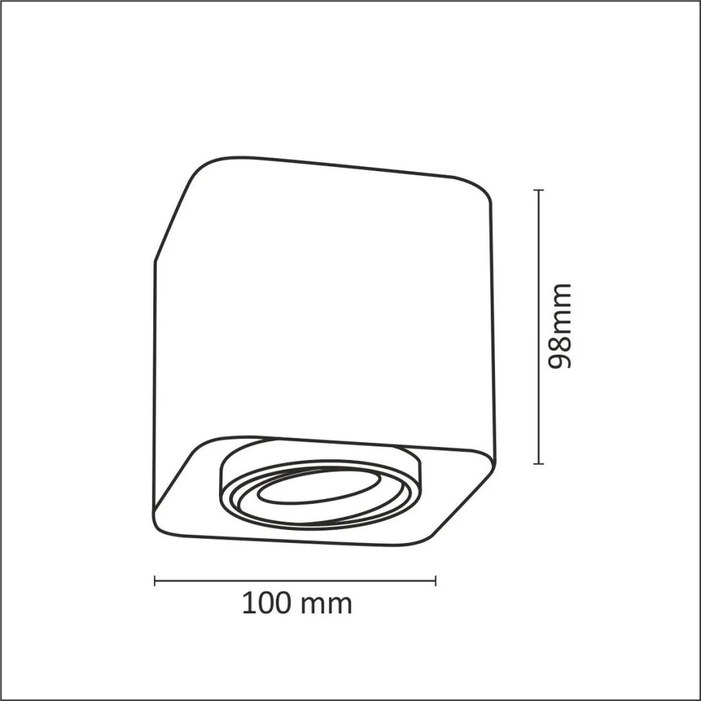 POLUX 312013 XENO Kocka Mennyezeti Lámpa Fehér, Arany LED IP20