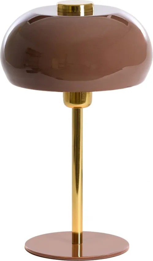 Barna asztali lámpa fém búrával (magasság 34 cm) Surin – Light &amp; Living