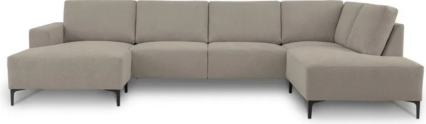 Világosbarna zsenília sarokkanapé (jobb oldali-U alakú) Fabian – Scandic