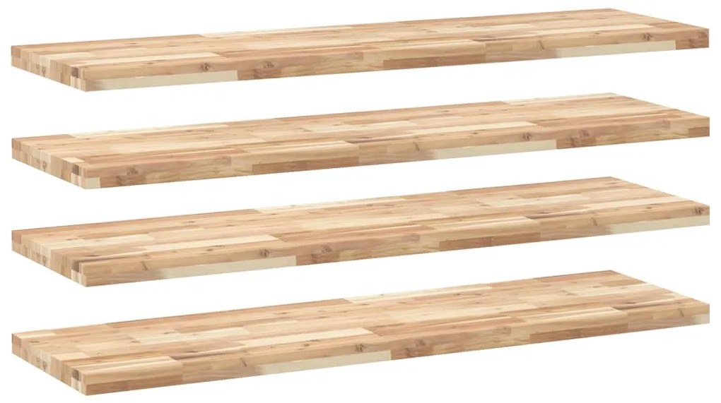 4 db kezeletlen tömör akácfa függőpolc 140 x 40 x 4 cm