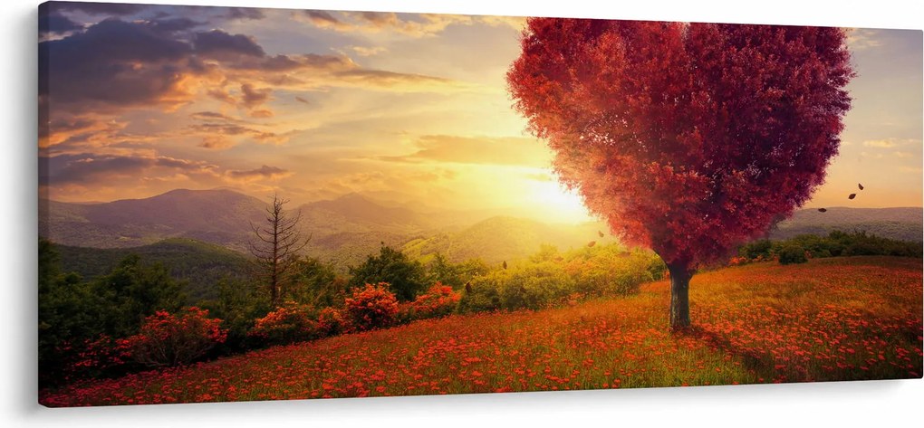 A szív alakú fa képe (120x50 cm)
