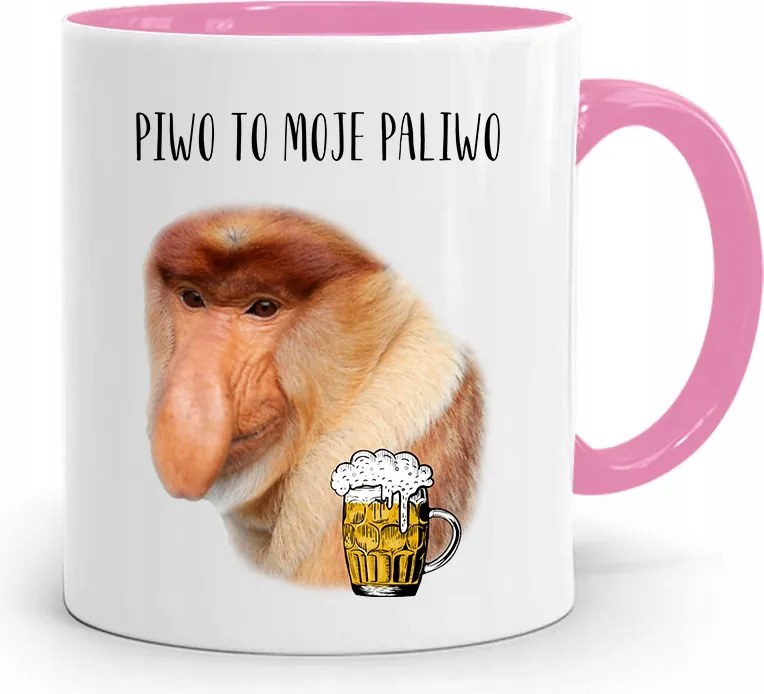 Bögre Rózsaszín Hordozó Janusz Sör Az Én Üzemanyagom fényképes nyomtatással