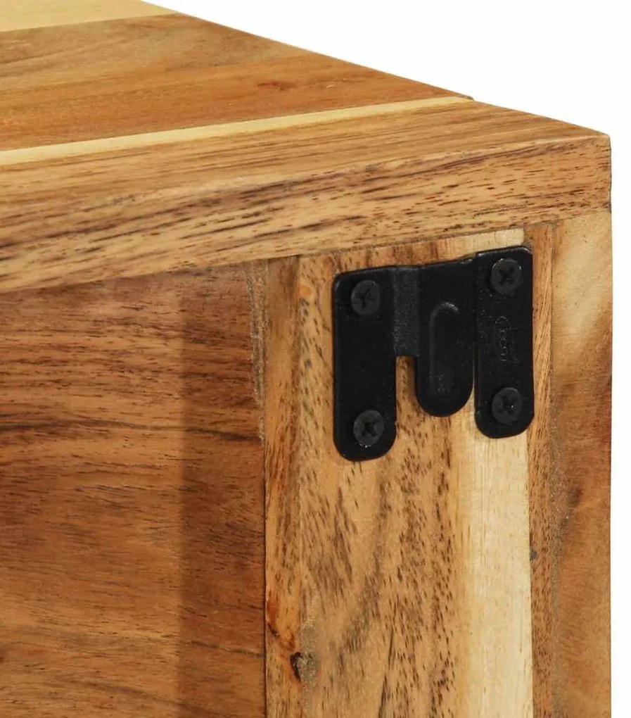 tömör akácfa falra szerelhető TV-szekrény 60x30x19 cm