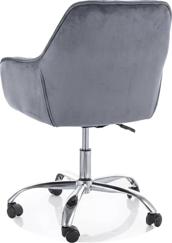 Irodai szék Q-190 VELVET, szürke