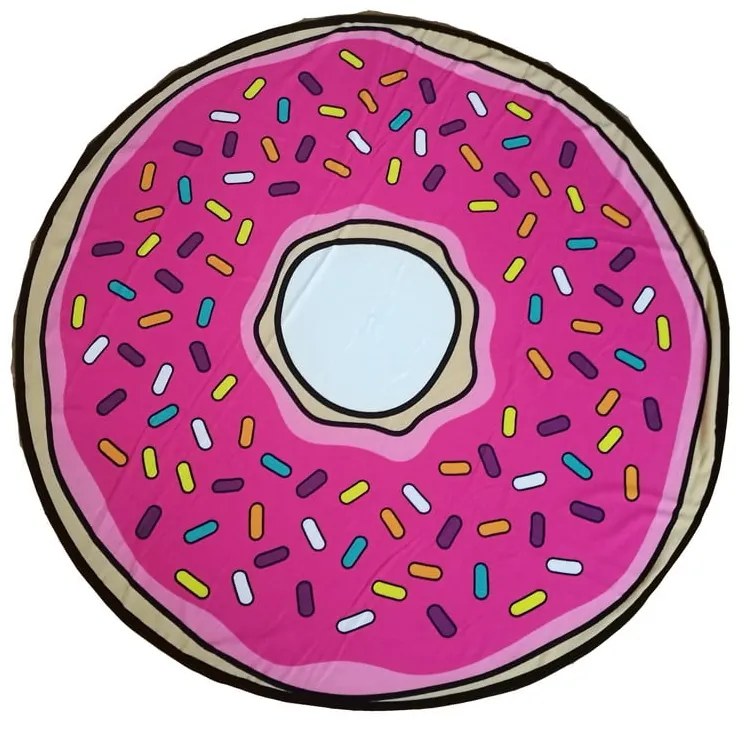 Rózsaszín pamut strandtörölköző ø 150 cm Donut – JAHU collections