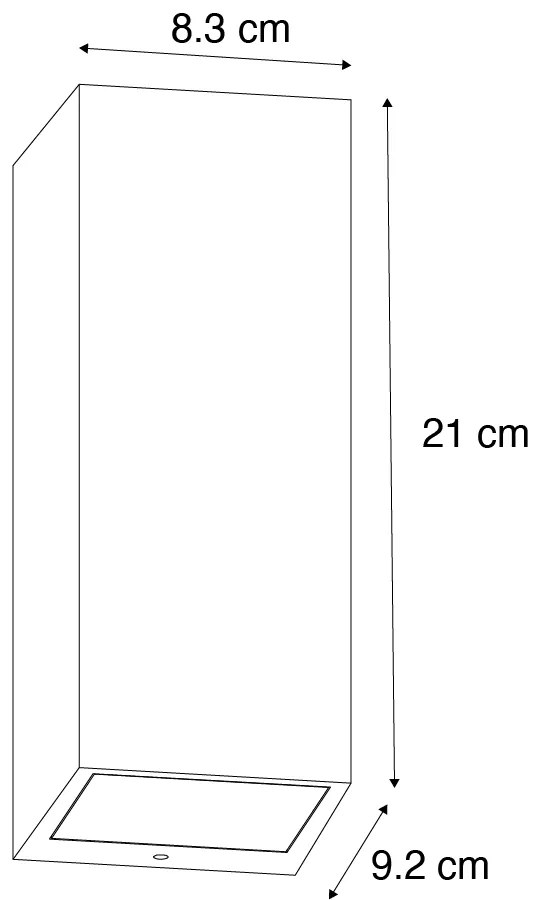 Ipari fali lámpa rozsdabarna 2-lámpás AR70 IP54 - Baleno