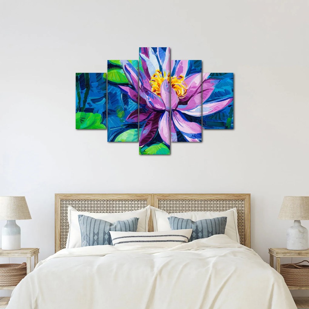 Egy vízi liliom képe a vízen (150x105 cm)