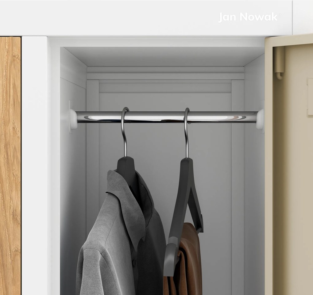 BHP öltözőszekrény fehér/arany tölgy: Eco Design 10 ajtós BARTEK