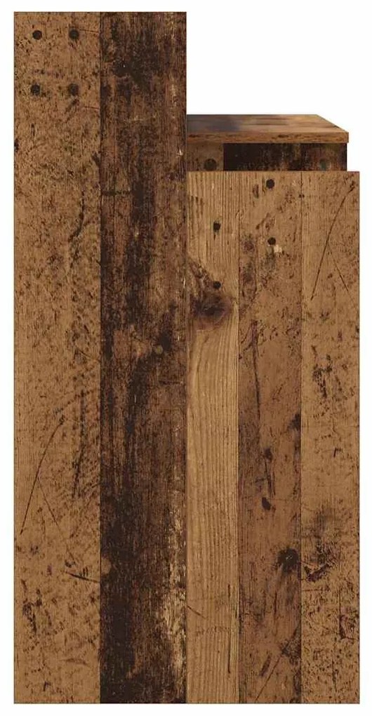 Asztal asztali lámpákkal Régi fa 97 x 45 x 90 cm Faanyag