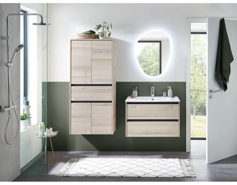 Fali tükör világítással 55x72 cm Quickset 393 – Pelipal