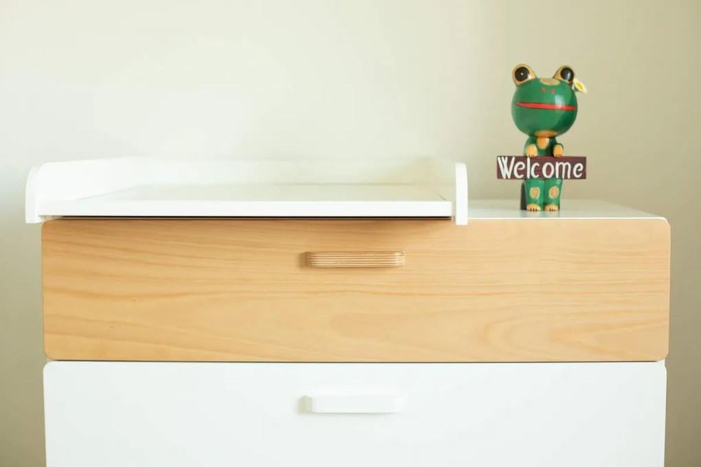 Gyerek komód fehér /bükk HOPPA