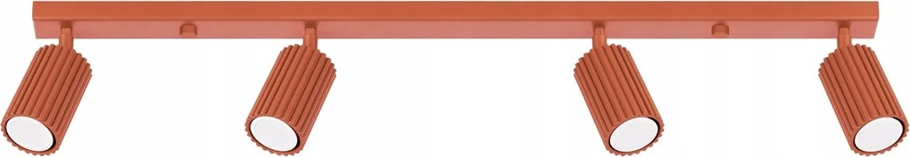 Mennyezeti lámpa Reflektor Tuba Spot 4x GU10 Piros Karbon 1641 Sollux