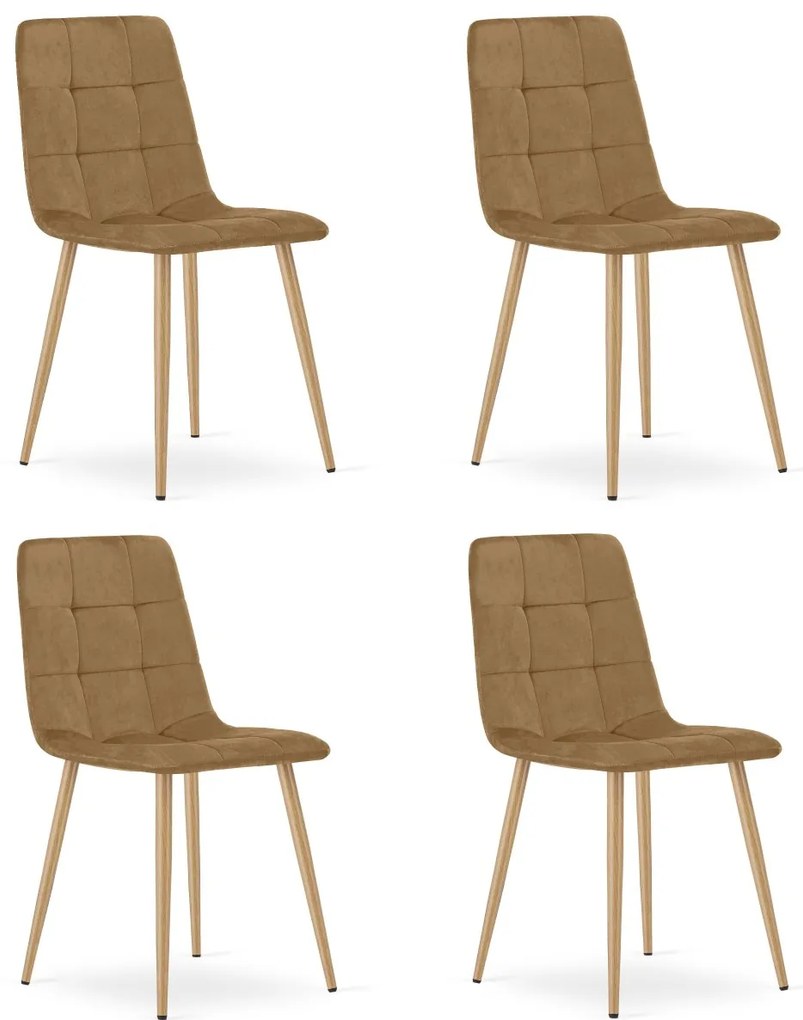 Barna bársony szék KARA