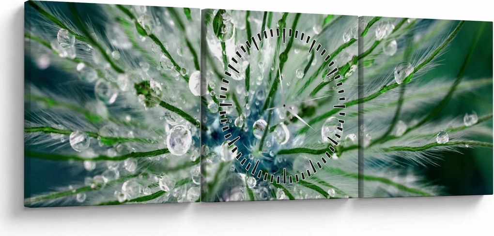 Kép - Makro kép egy virágról (órával) (90x30 cm)