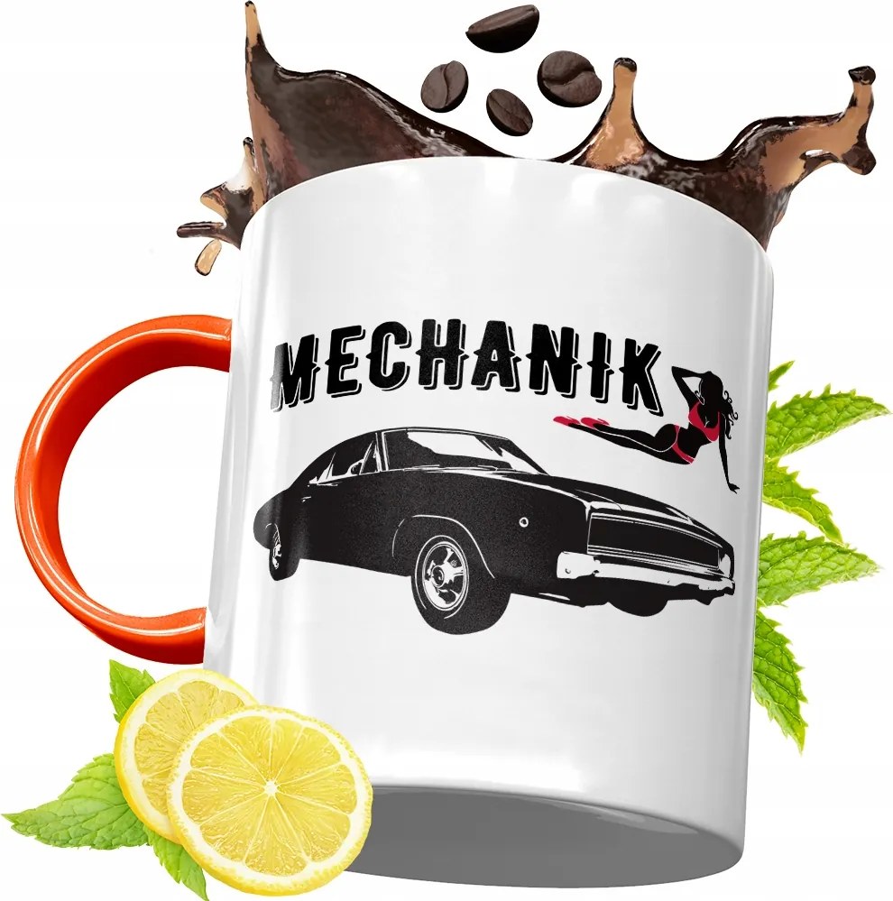 Narancssárga Bögre Szerelőnek Tökéletes Ajándék fényképes nyomtatással