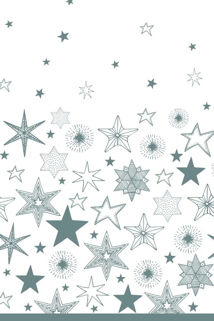Karácsonyi Silver Stars papír asztalterítő 120x180 cm
