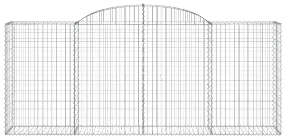5 db íves horganyzott vas gabion kosár 300x50x120/140 cm