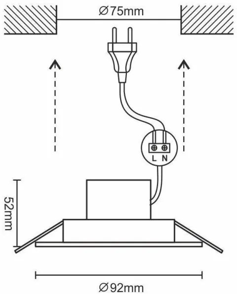 LED Dimmelhető fürdőszobai lámpa LED/7W/230V 3000K-6500K Wi-Fi Tuya IP44
